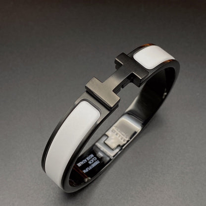[Kincade Jewelrys] PULSERA H 12MM CERÁMICA BLANCA Y NEGRA