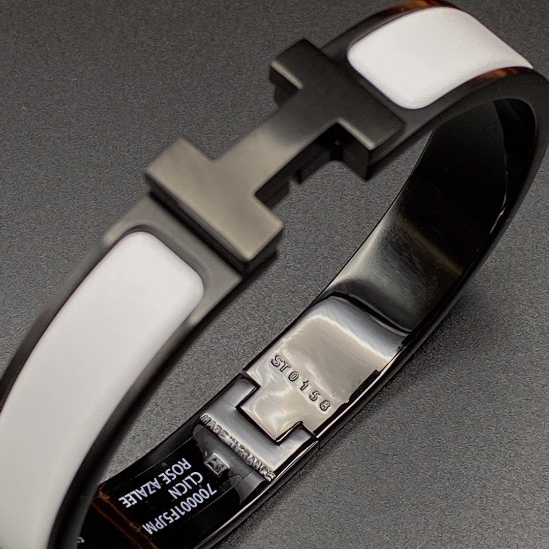 [Kincade Jewelrys] PULSERA H 12MM CERÁMICA BLANCA Y NEGRA
