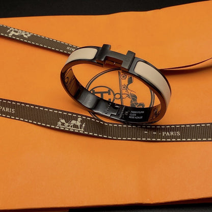 [Kincade Jewelrys] PULSERA H 12MM CERÁMICA NEGRA BEIGE