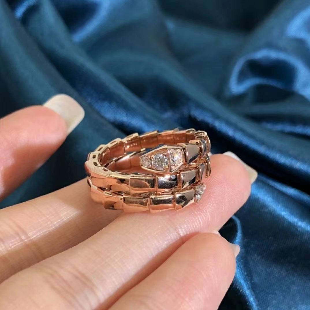 [Kincade Jewelrys]SERPENTS DOUBLE ROW DIAMOND RING