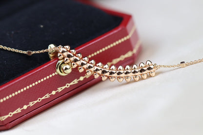 [Kincade Jewelrys]CLASH PINK GOLD NECKLACE