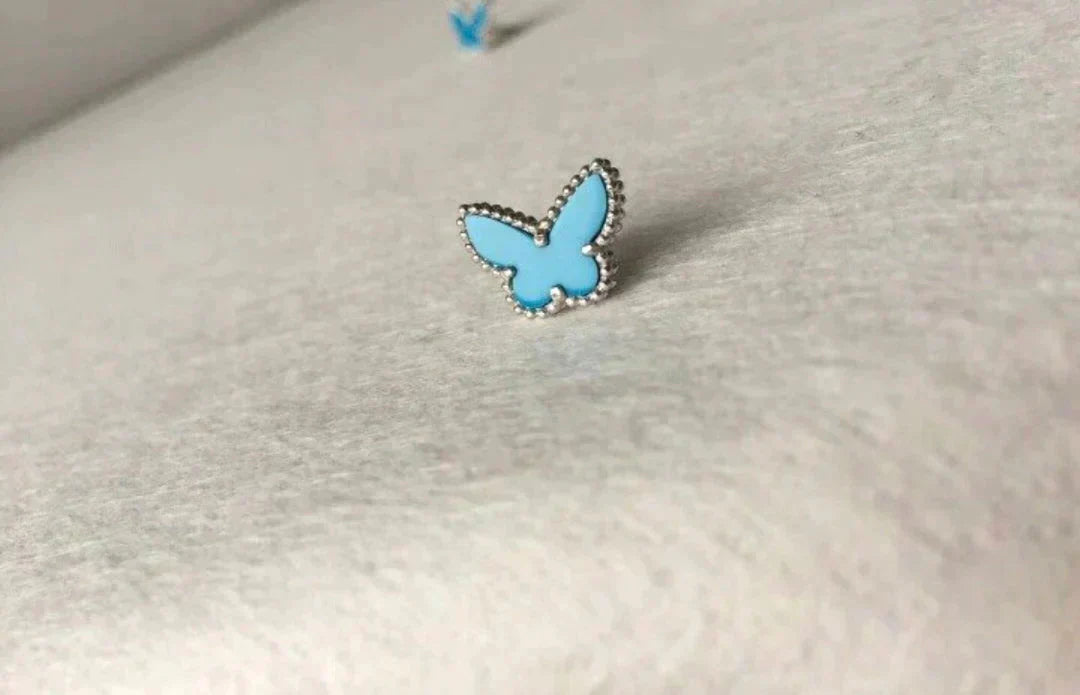 [Kincade Jewelrys]BUTTERFLY TURQUOISE EARRINGS SILVER