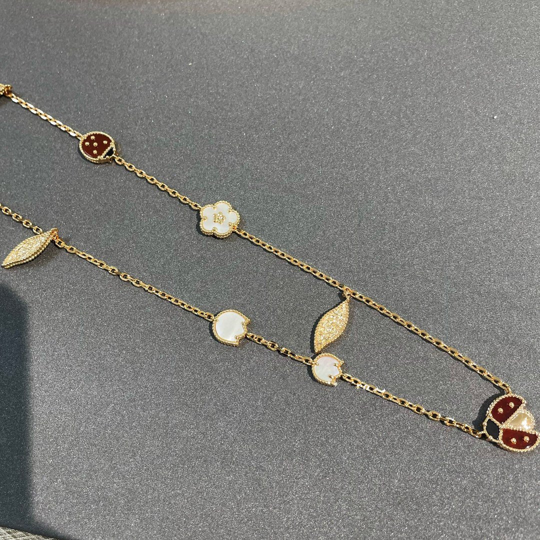 [Kincade Jewelrys]LUCKY SPRING 15 MOTIFS GOLD NECKLACE