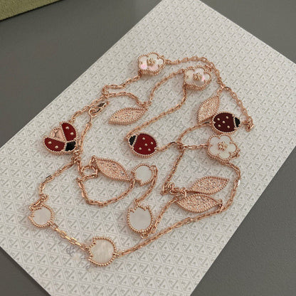 [Kincade Jewelrys]LUCKY SPRING 15 MOTIFS ROSE GOLD NECKLACE