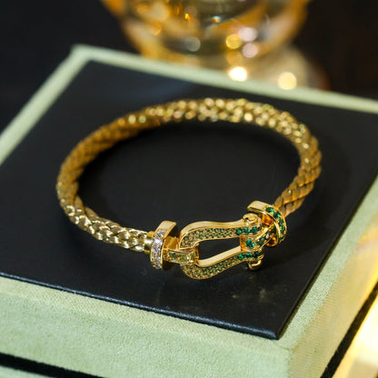 [Kincade Jewelrys]FORCE 10 GOLD GREEN DIAMOND PAVED