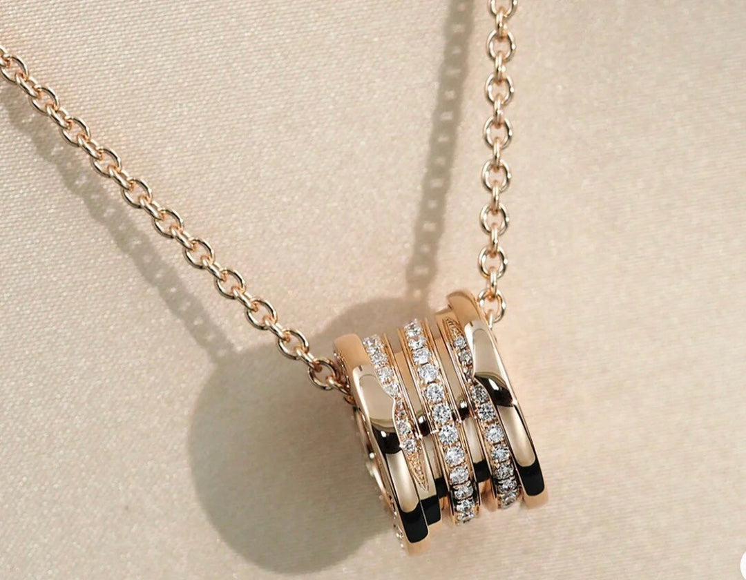 [Kincade Jewelrys]ZERO 1 PINK GOLD DIAMOND NECKLACE