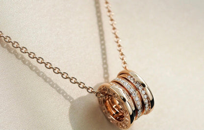 [Kincade Jewelrys]ZERO 1 PINK GOLD DIAMOND NECKLACE