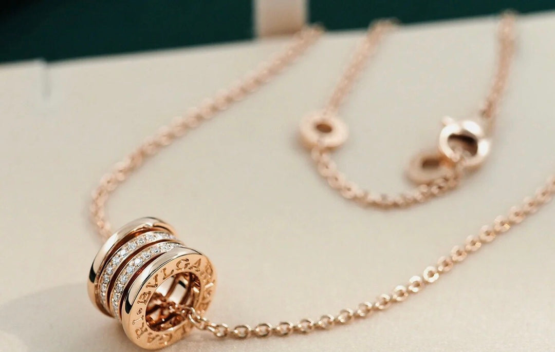 [Kincade Jewelrys]ZERO 1 PINK GOLD DIAMOND NECKLACE