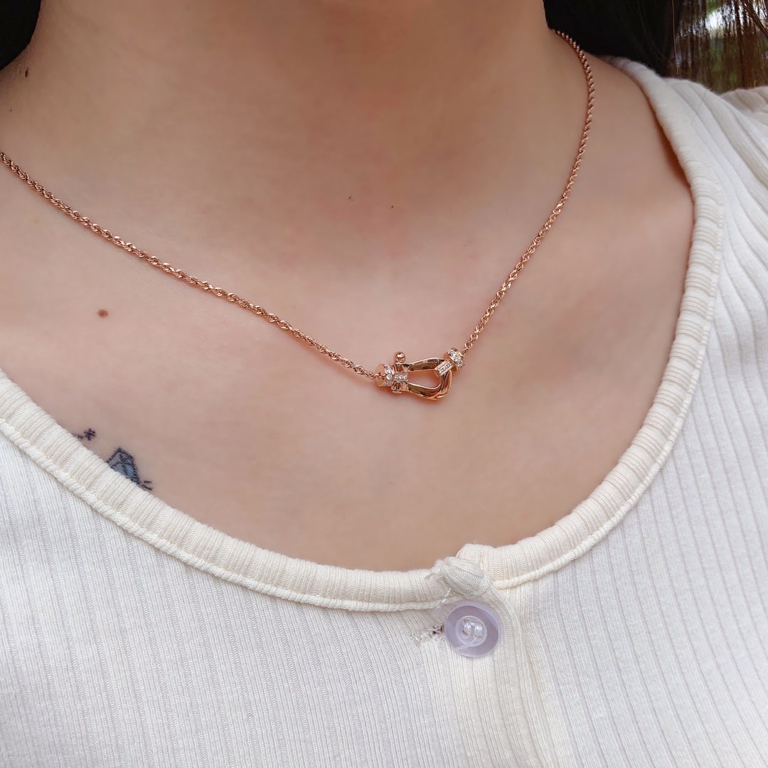 [Kincade Jewelrys]FORCE 10 PINK GOLD DIAMOND NECKLACE