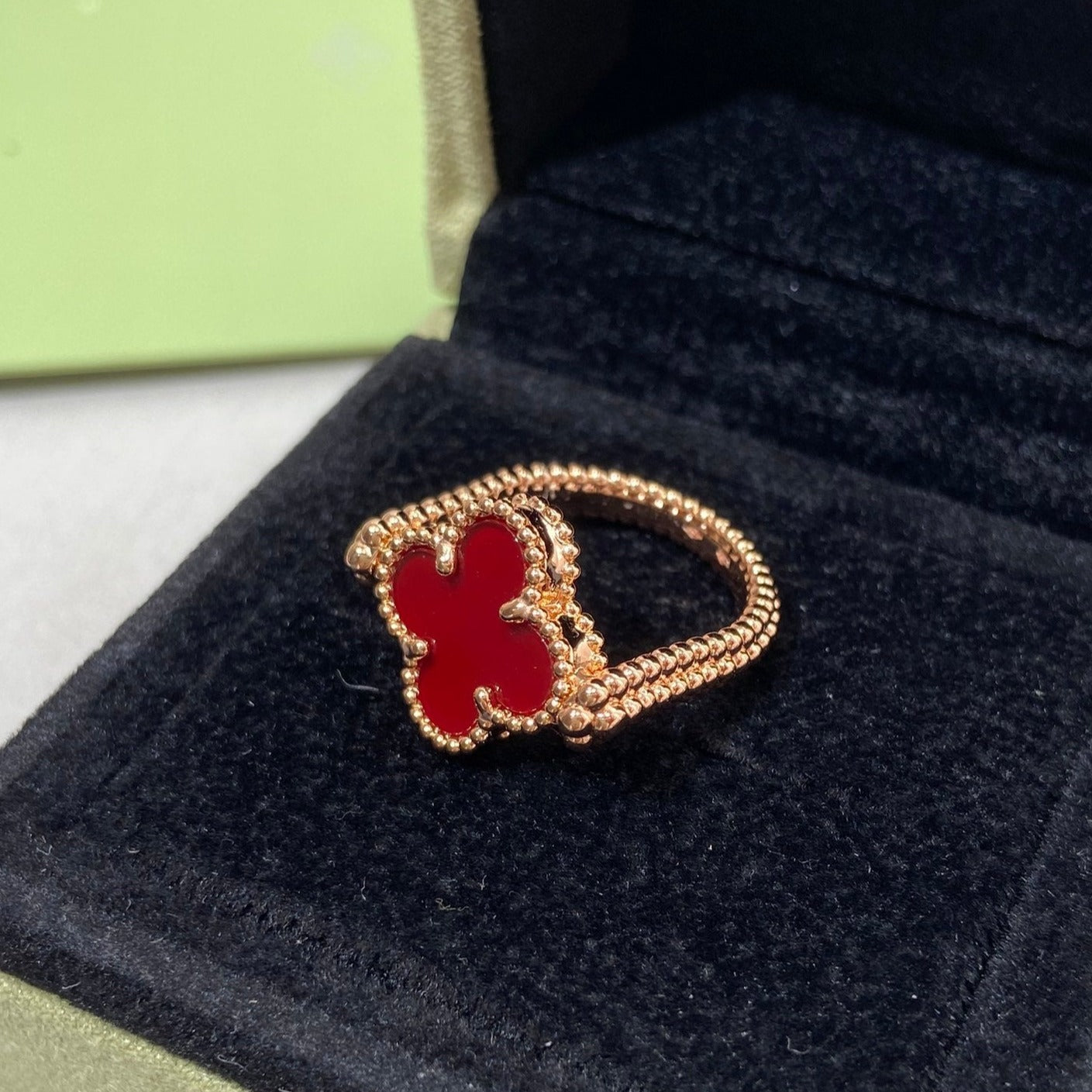 [Kincade Jewelrys]CLOVER RIVERSIBLE ROSE GOLD RING