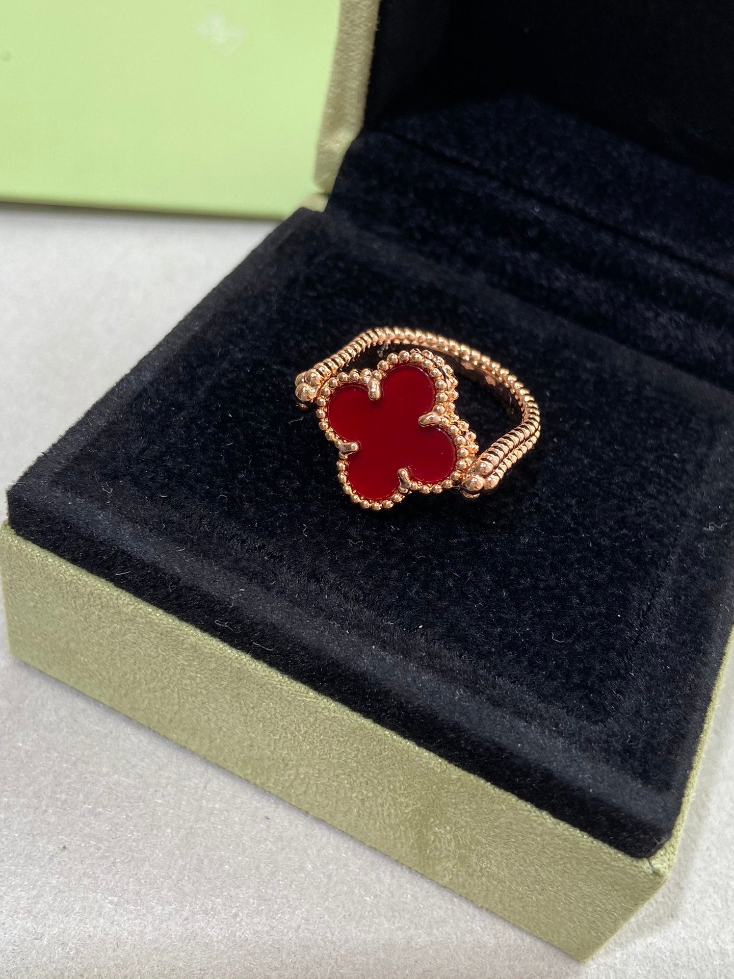 [Kincade Jewelrys]CLOVER RIVERSIBLE ROSE GOLD RING