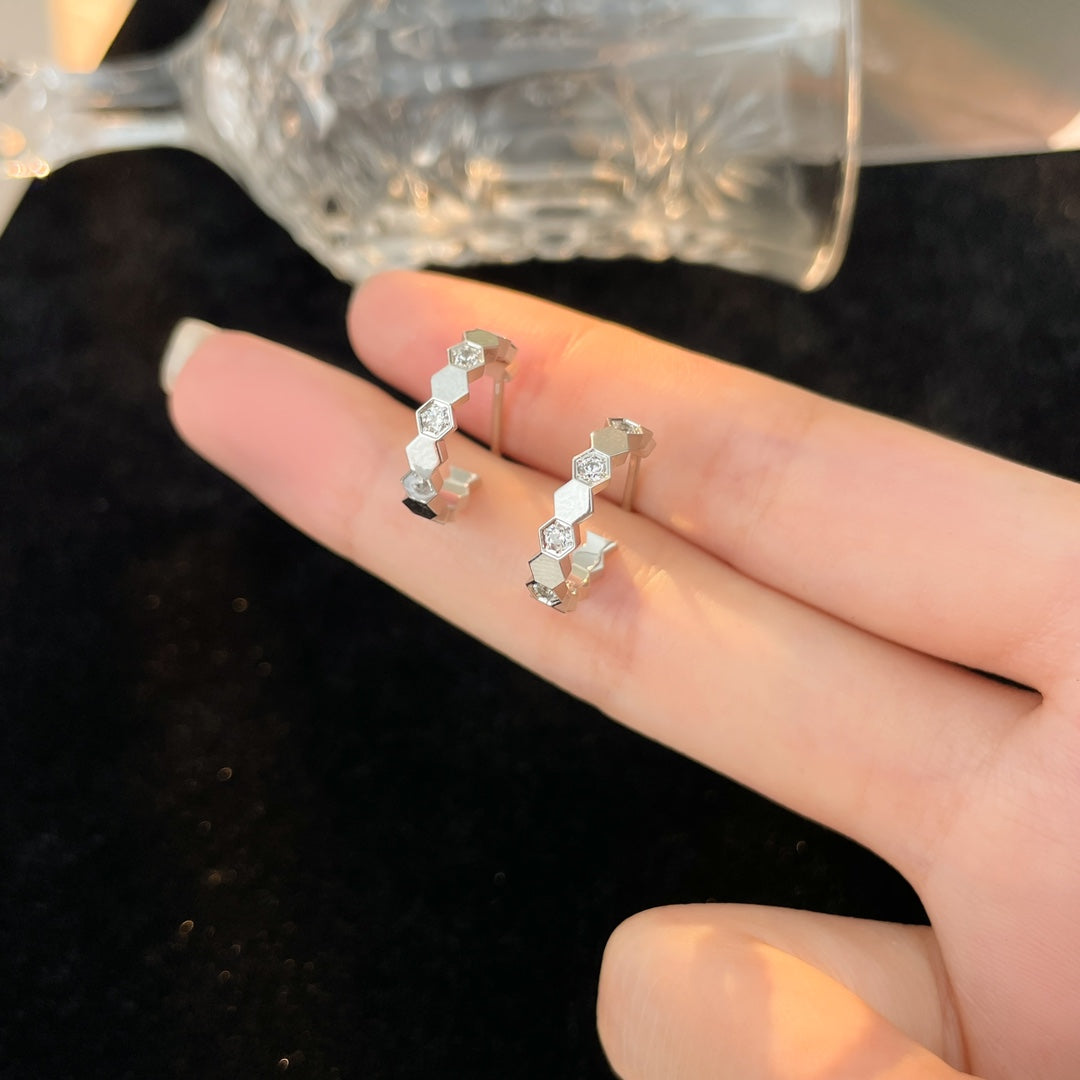 [Kincade Jewelrys]BEE LOVE DIAMOND HOOP EARRINGS