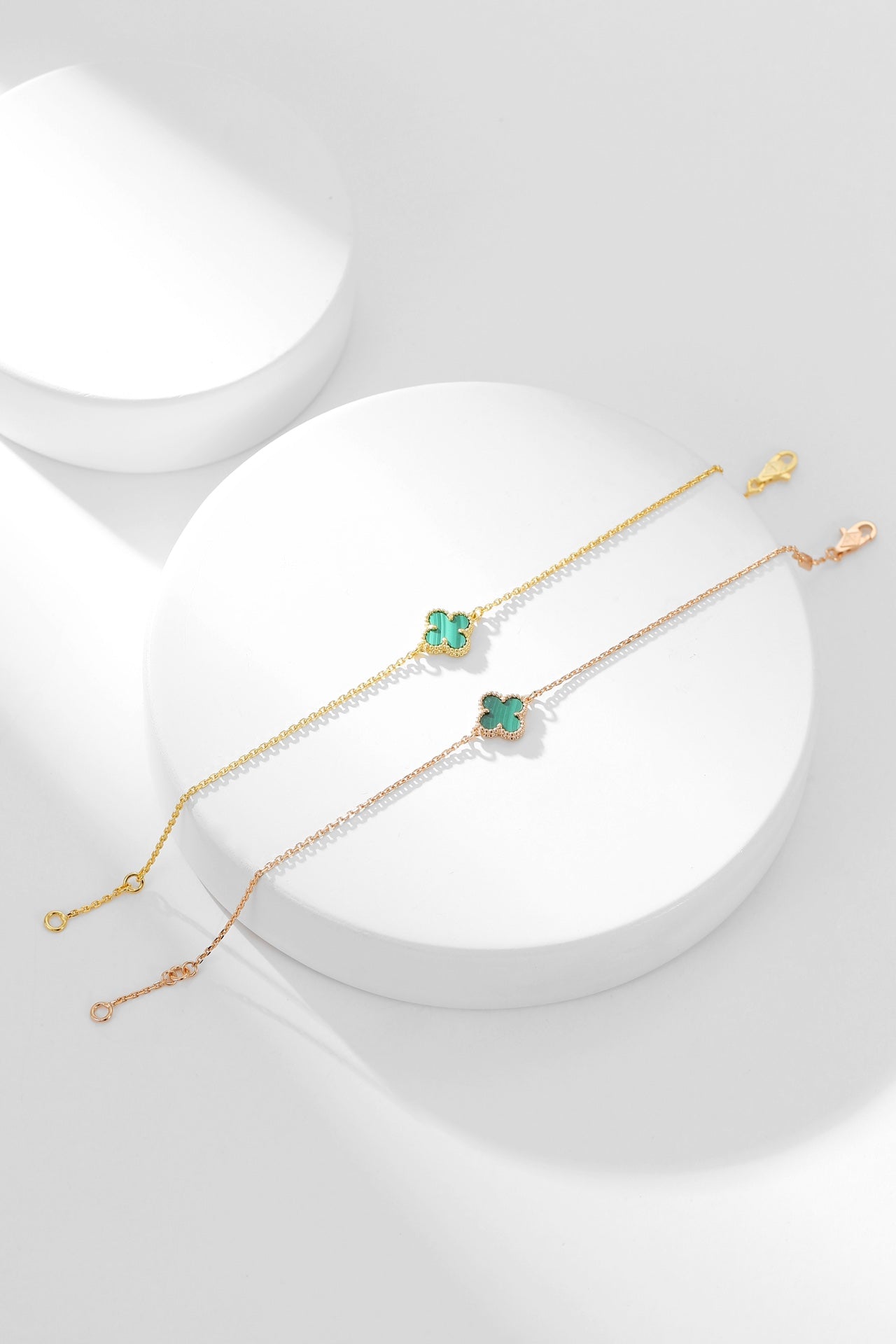 [Kincade Jewelrys]CLOVER BRACELET MALACHITE 1 MOTIF