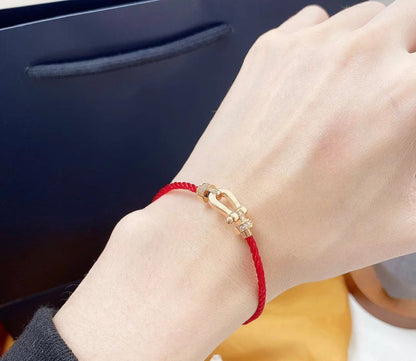 [Kincade Jewelrys]FORCE 10 HALF DIAMOND PINK GOLD RED CORDERI LARGE AND MEDIUM MODEL