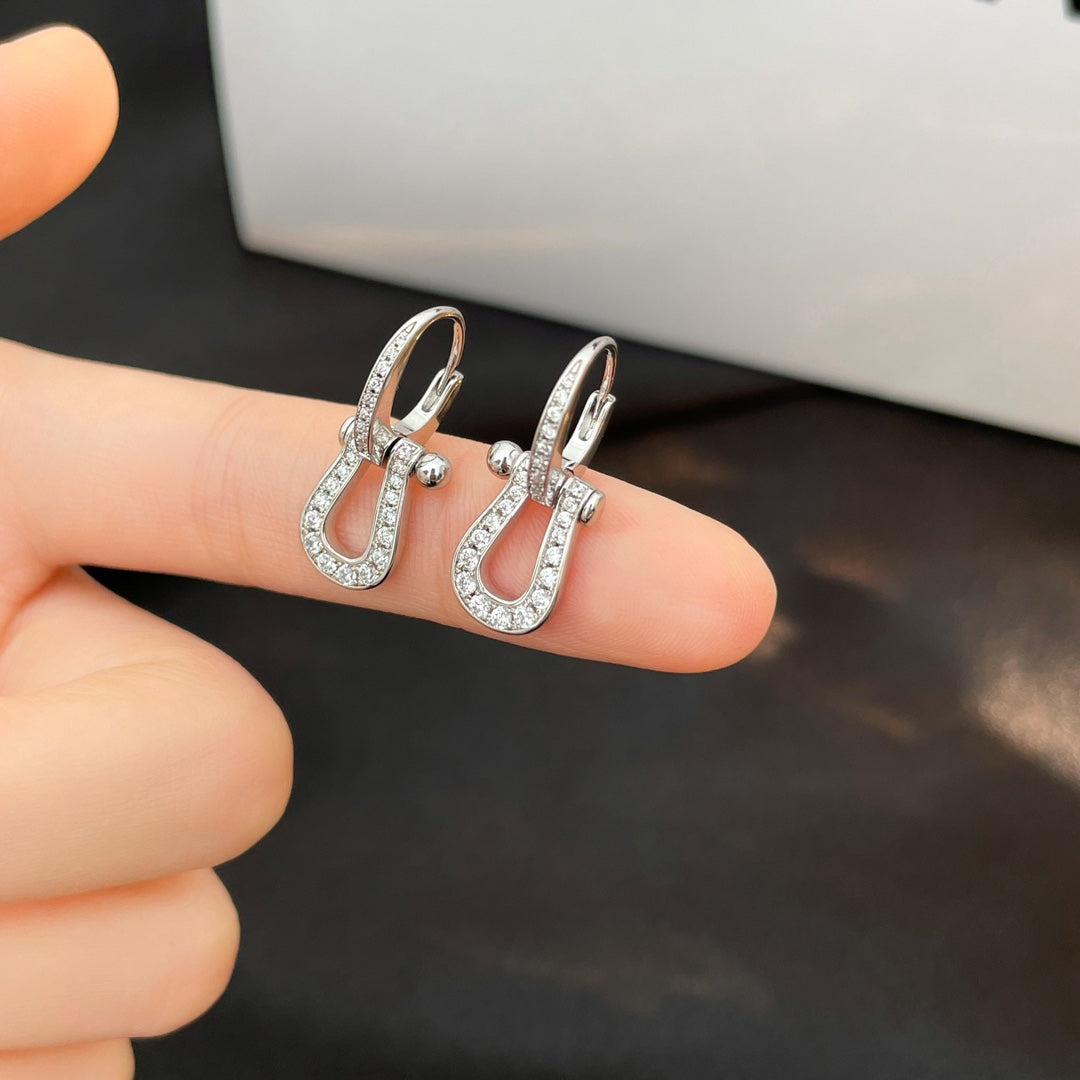 [Kincade Jewelrys]FORCE 10 FULL DIAMOND DROP EARRINGS MEDIUM MODEL