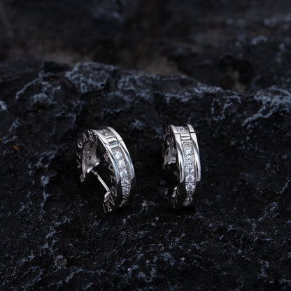 [Kincade Jewelrys]ZERO 1 MINI SILVER DIAMOND EARRINGS