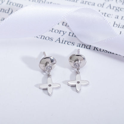 [Kincade Jewelrys]VIDYLLE SILVER DIAMOND MINI DROP EARRINGS