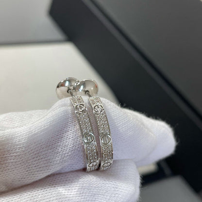 [Joyas Kincade] PENDIENTES DE ARO DE PLATA CON DIAMANTES DE AMOR