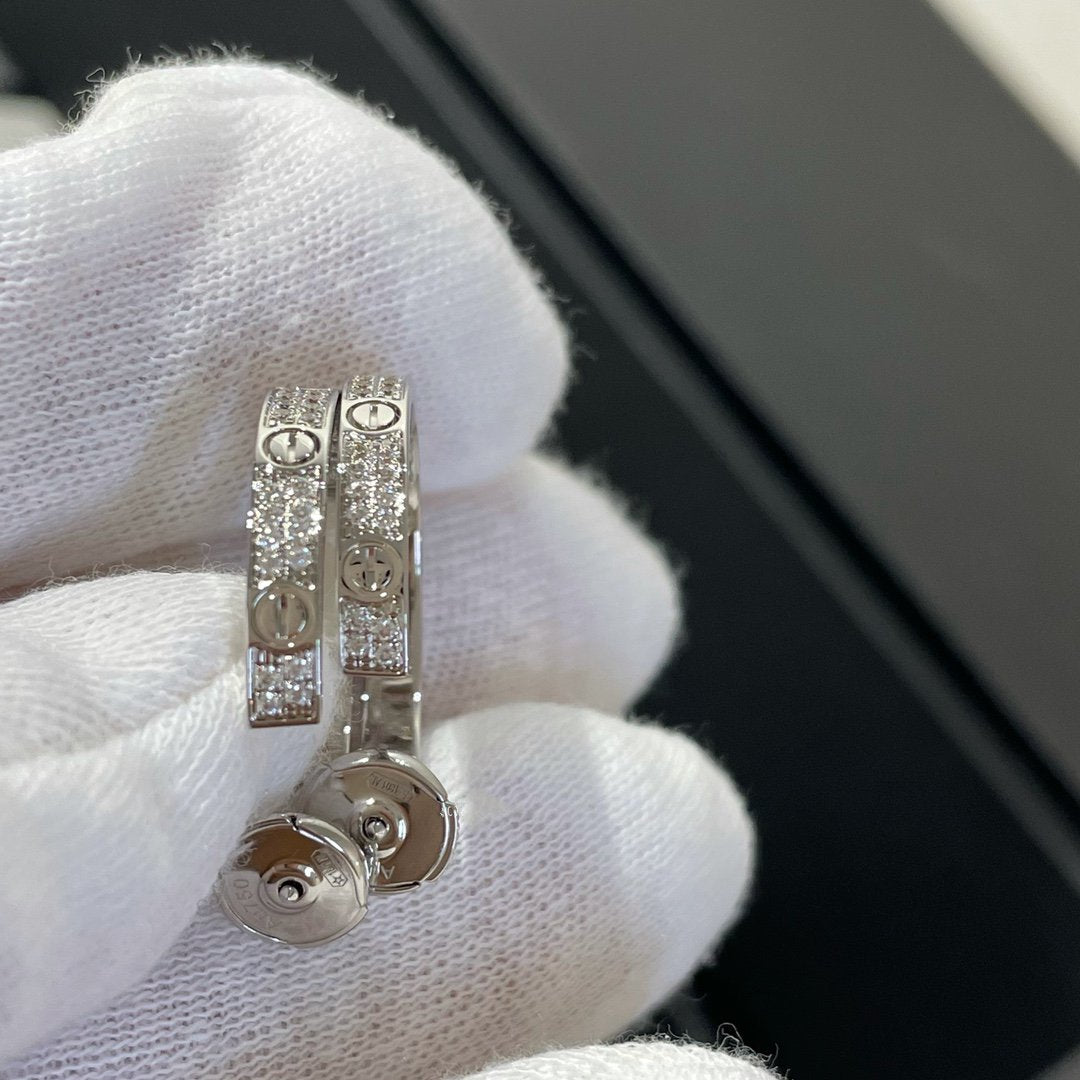 [Joyas Kincade] PENDIENTES DE ARO DE PLATA CON DIAMANTES DE AMOR