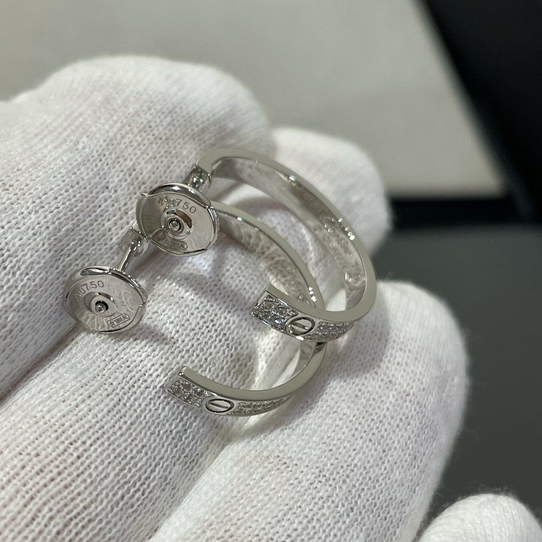 [Joyas Kincade] PENDIENTES DE ARO DE PLATA CON DIAMANTES DE AMOR