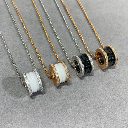 [Kincade Jewelrys]ZERO 1 DIAMOND CERAMIC NECKLACE
