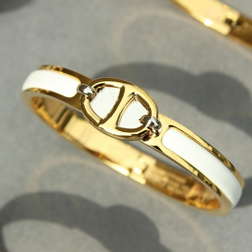 [Joyas Kincade]Pulsera de oro con cadena de clic