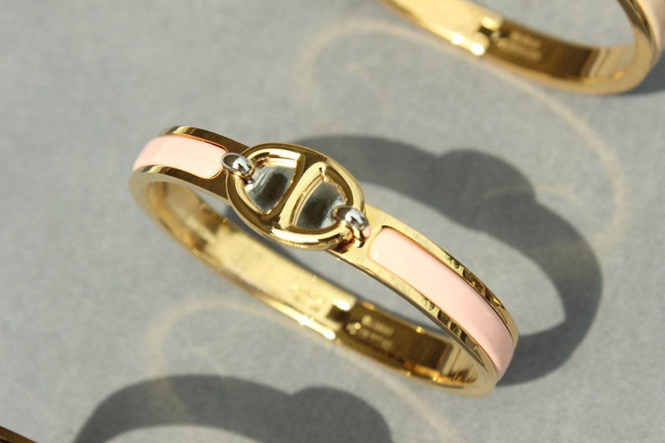 [Joyas Kincade]Pulsera de oro con cadena de clic