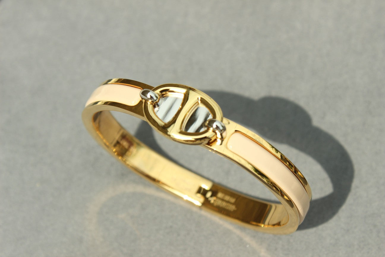 [Joyas Kincade]Pulsera de oro con cadena de clic
