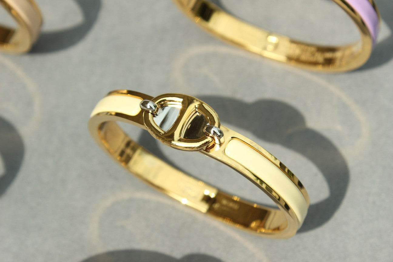 [Joyas Kincade]Pulsera de oro con cadena de clic