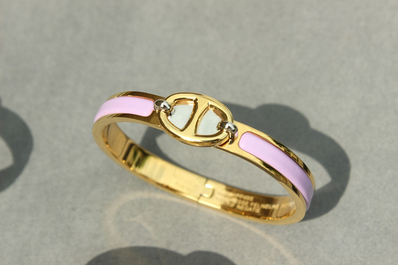 [Joyas Kincade]Pulsera de oro con cadena de clic