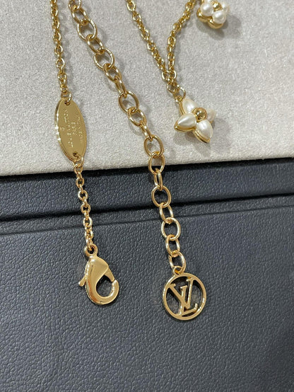 [Kincade Jewelrys]FLOWERGRAM GOLD MOP DOUBLE ROW NECKLACE