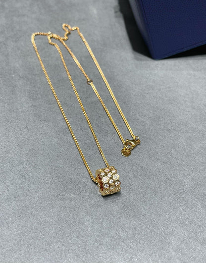 [Kincade Jewelrys]BEE LOVE DIAMOND PAVED 3 ROW NECKLACE
