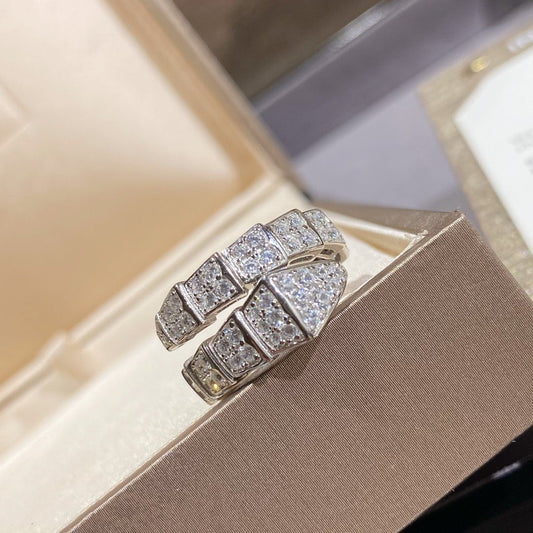 [Kincade Jewelrys]SERPENTI RING SILVER DIAMOND PAVED
