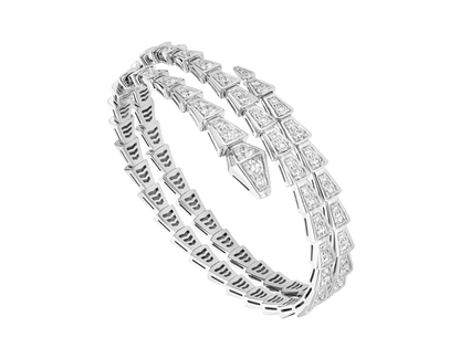 [Kincade Jewelrys]SERPENTI BRACELET SILVER DIAMOND DOUBLE ROW