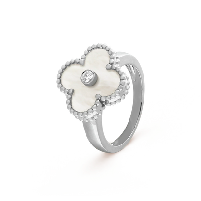 [Kincade Jewelrys]CLOVER SILVER MOP DIAMOND RING