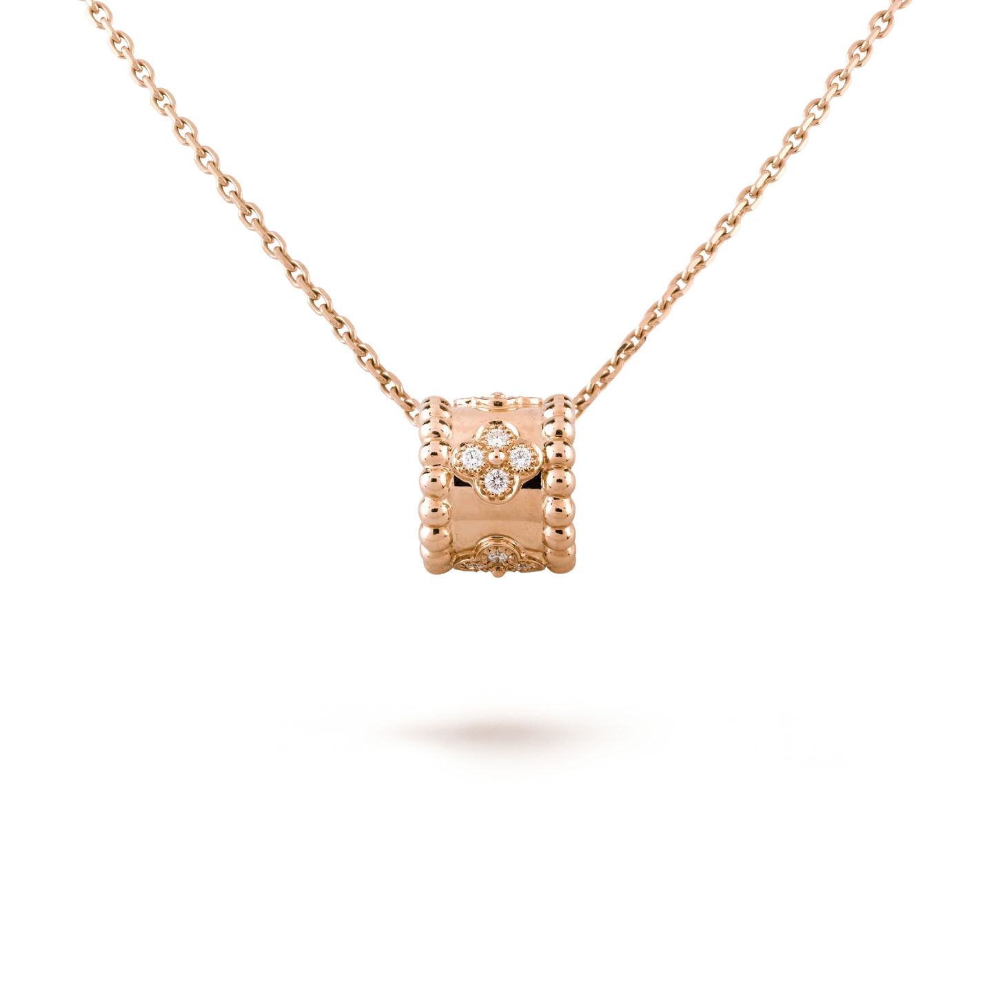 [Joyas Kincade] COLLAR CON PEDANTE DE PERLEE ORO / ORO ROSA