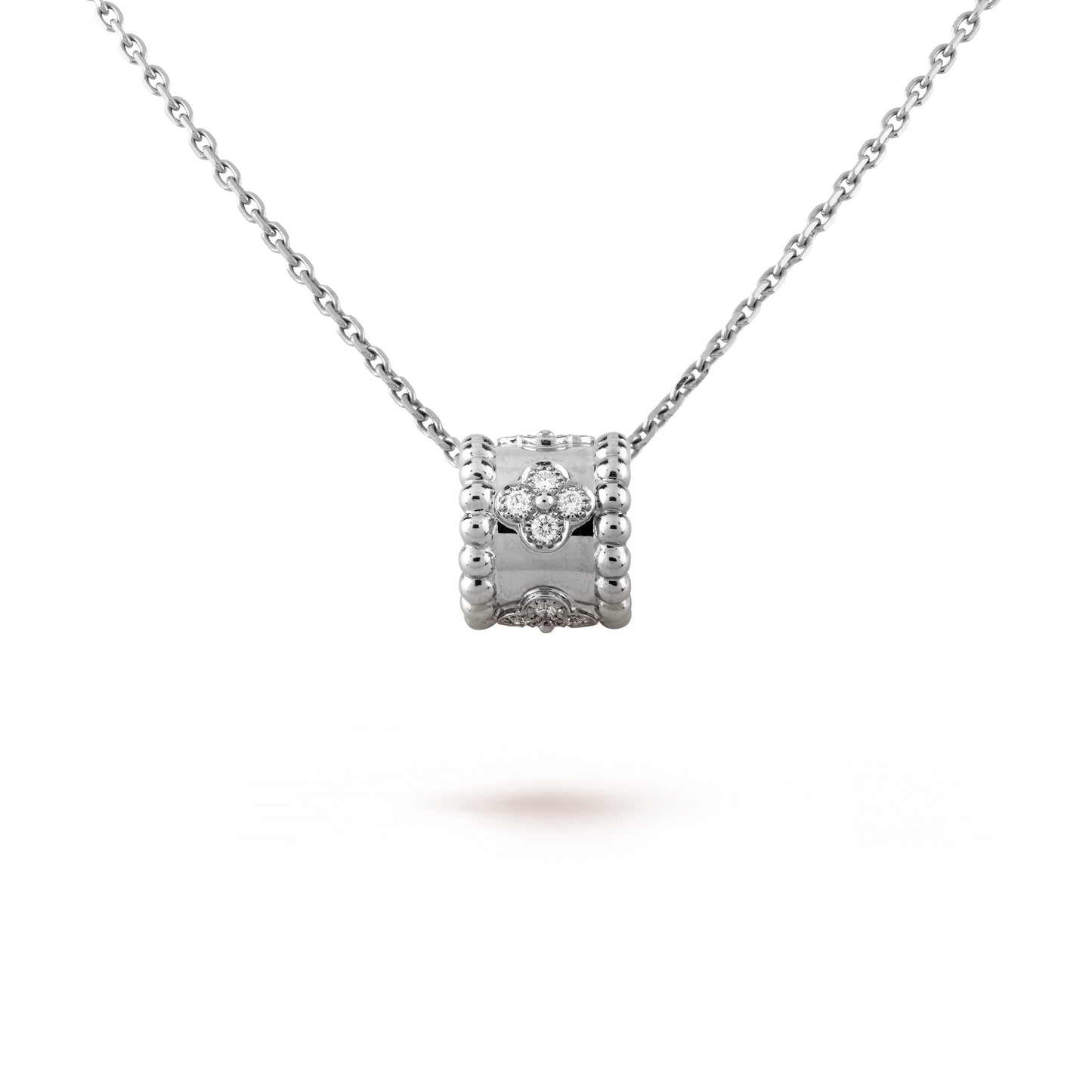 [Kincade Jewelrys] COLLAR DE PLATA CON DIAMANTES Y PEDANTE DE PERLEE 