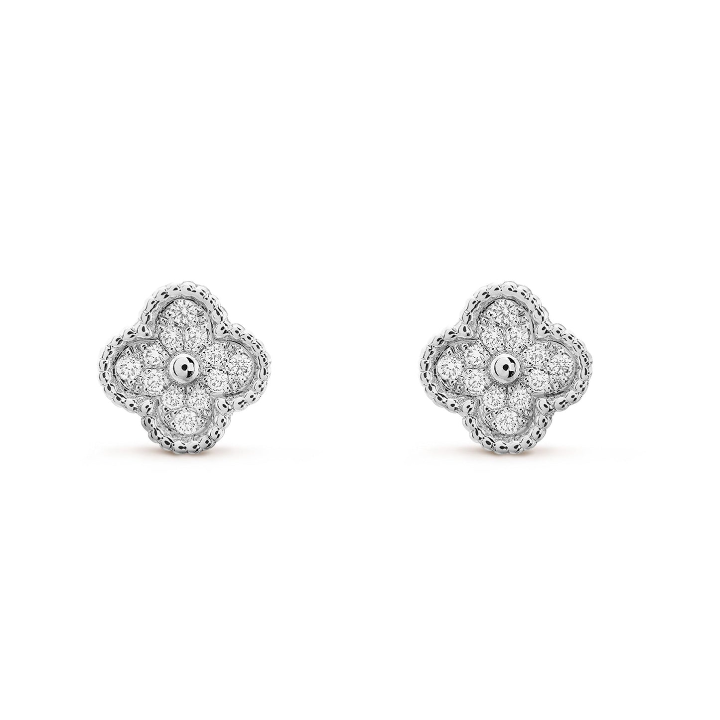 [Kincade Jewelrys] PENDIENTES MINI DE DIAMANTES CON Trébol