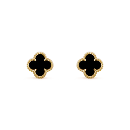 [Kincade Jewelrys]CLOVER MINI 9.5MM BLACK MOP EARRINGS