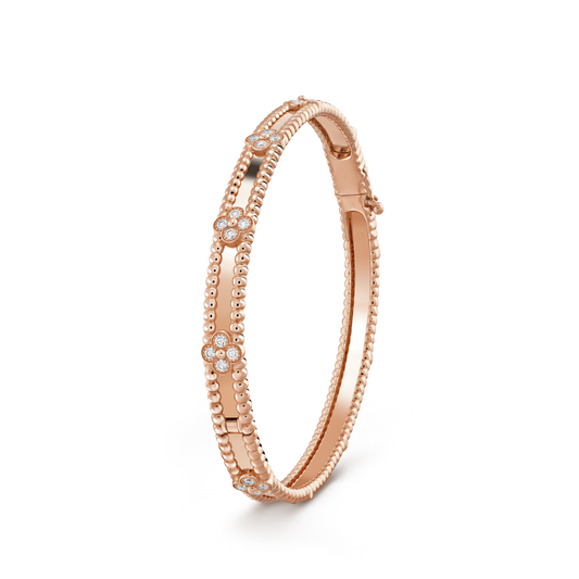 [Kincade Jewelrys]CLOVER BRACELET 4MM DIAMONDS