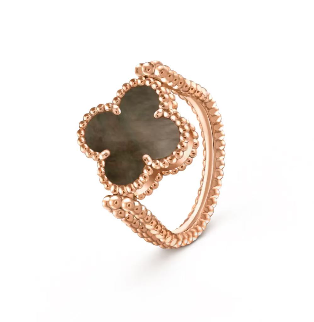 [Kincade Jewelrys]CLOVER RIVERSIBLE GREY MOP RING