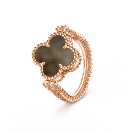 [Kincade Jewelrys]CLOVER RIVERSIBLE GREY MOP RING