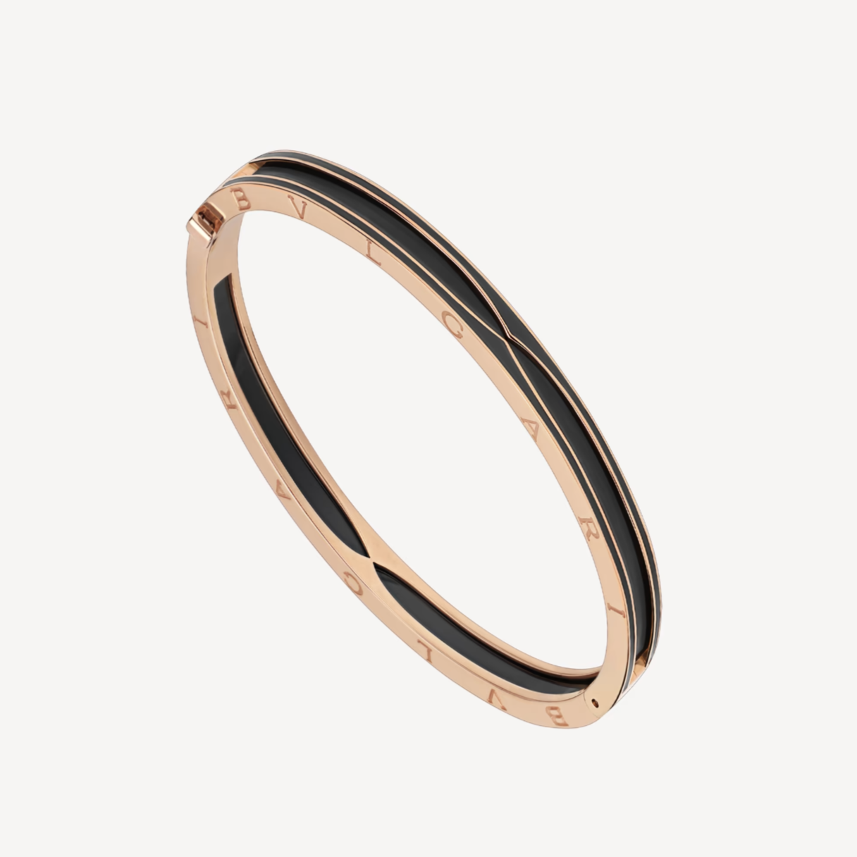 [Kincade Jewelrys]ZERO 1 PINK GOLD WITH MATTE BLACK CERAMIC BRACELET