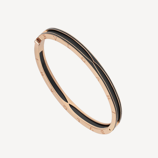[Kincade Jewelrys]ZERO 1 PINK GOLD WITH MATTE BLACK CERAMIC BRACELET