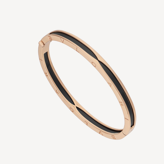 [Kincade Jewelrys]ZERO 1 PINK GOLD WITH BLACK CERAMIC BRACELET