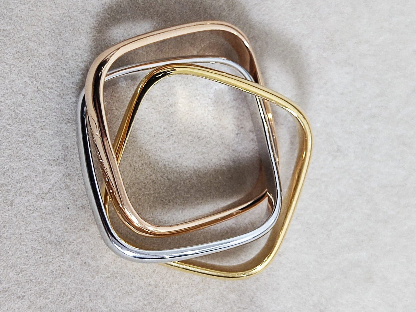 [Kincade Jewelrys]TRINITY RING GOLD PINK GOLD SILVER