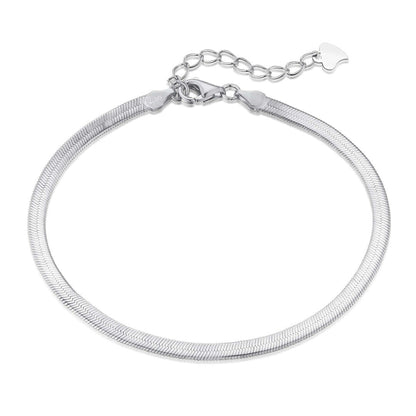 [Kincade Jewelrys]Flat Snake Bone Chain Blade Necklace