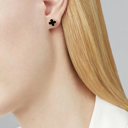 [Kincade Jewelrys]CLOVER MINI 9.5MM BLACK MOP EARRINGS