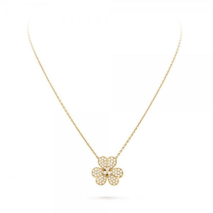 [Kincade Jewelrys]FLOWER DIAMOND NECKLACE