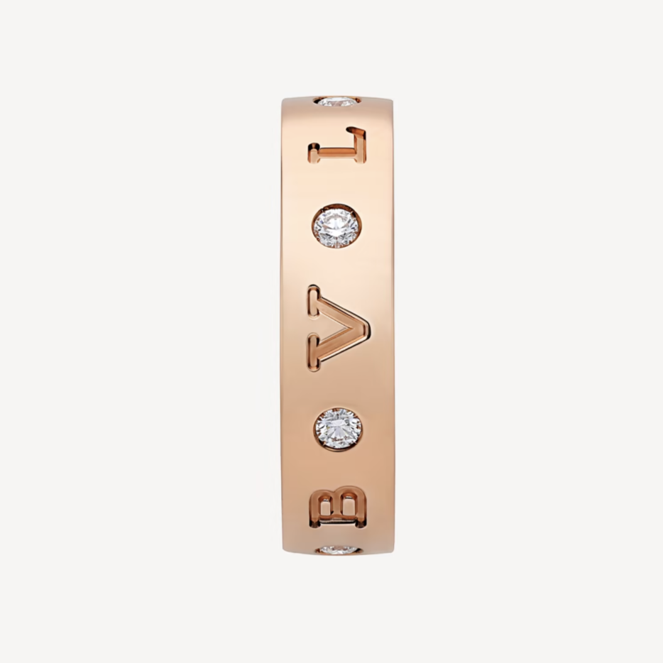 [Kincade Jewelrys]ZERO 1 ESSENTIAL PINK GOLD BAND WITH DIAMONDS RING